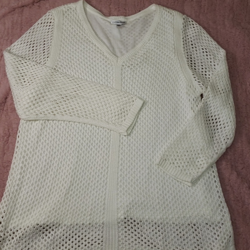 Croft&Barrow  white knit sweater